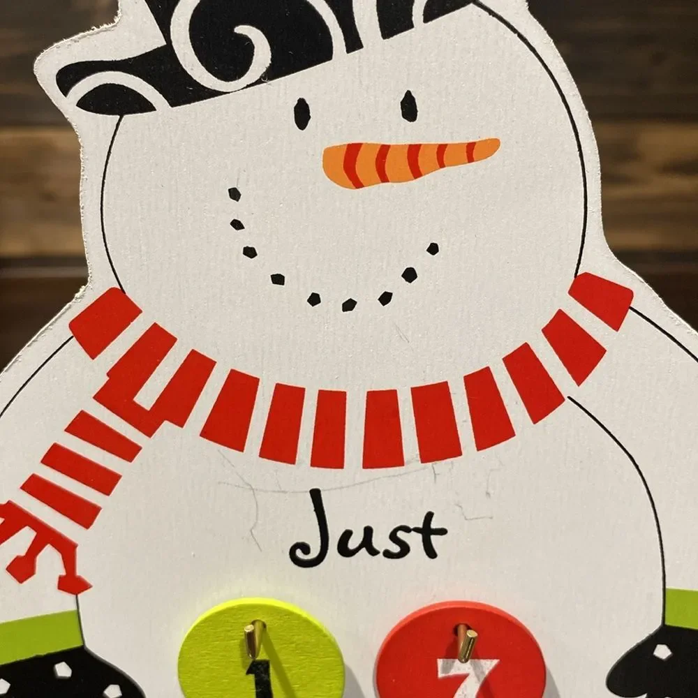 Snowman Countdown to Christmas Home Decor